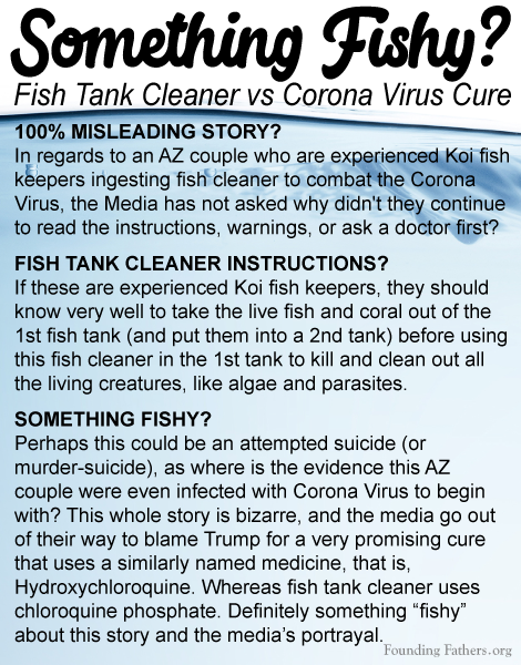 Something Fishy? - Fish Tank Cleaner vs Corona Virus Cure