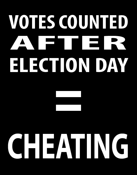 Votes Counted AFTER Election Day = Cheating